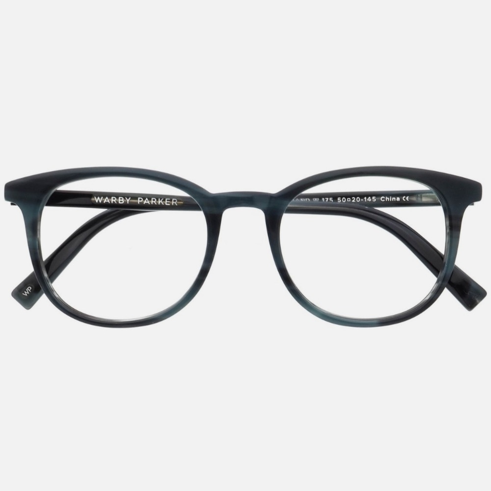 Warby Parker Eyeglasses Durand W 175 Striped Pacific Rounded Square